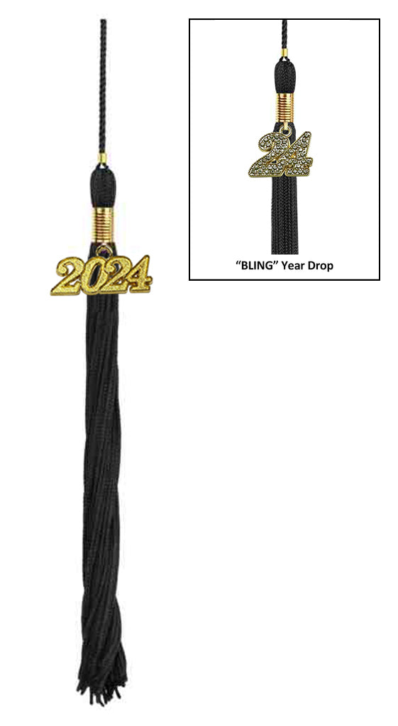 Deluxe Black High School Graduation Cap & Gown - Fluted Cap & Gown