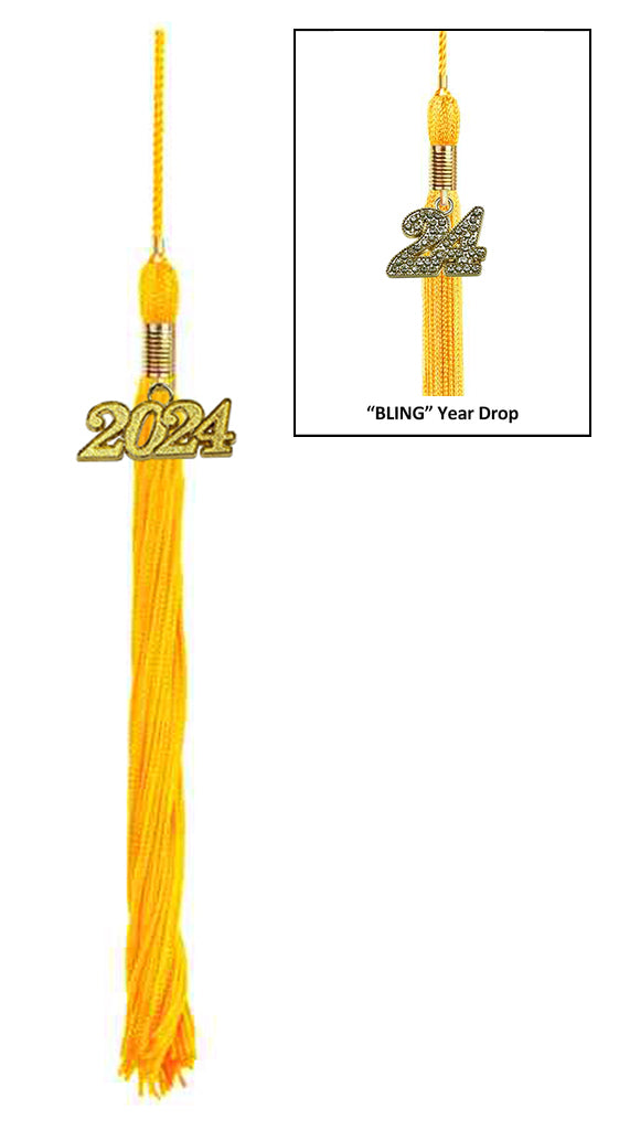 Shiny Gold High School Cap & Tassel - Graduation Caps