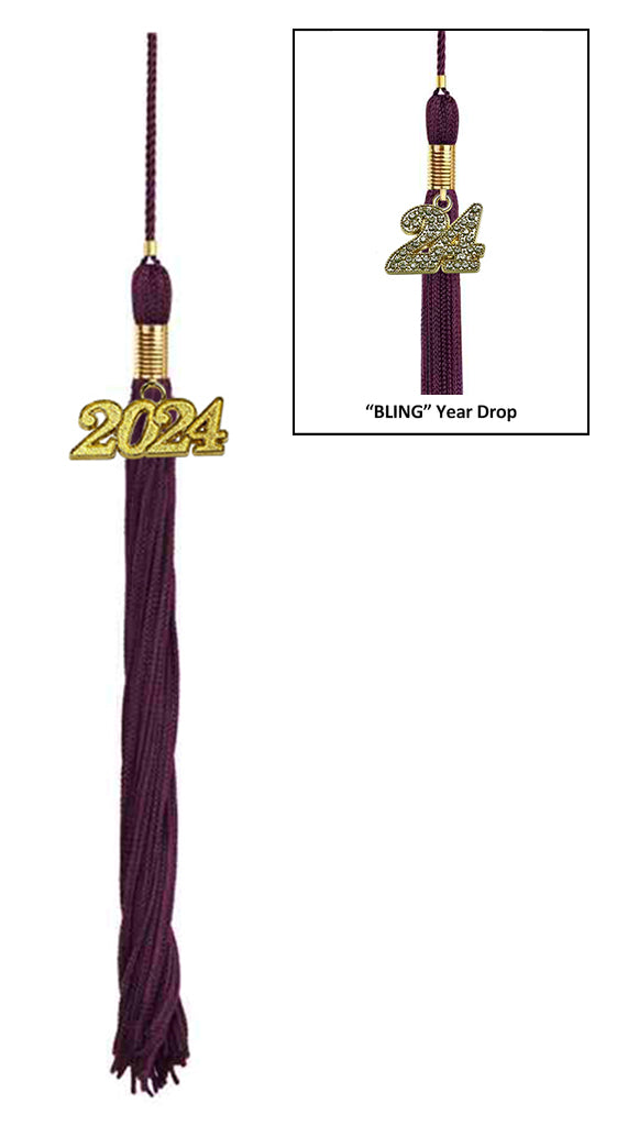 Shiny Maroon High School Graduation Cap and Gown
