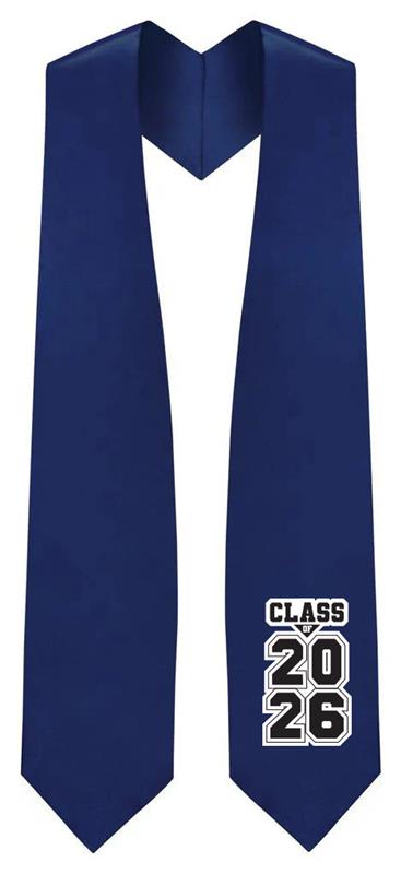 Navy "Class of 2025/2026" Graduation Stole