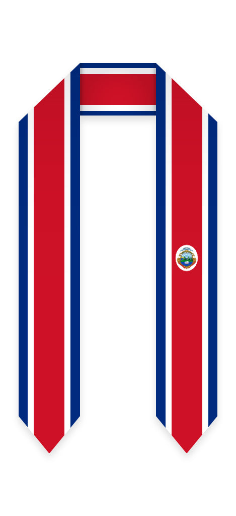 Costa Rica Graduation Stole - Costa Rica Flag Sash