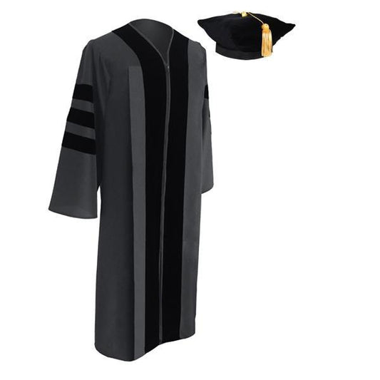 Classic Doctoral Graduation Tam & Gown - Academic Regalia