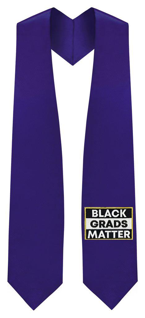 Purple BLACK GRADS MATTER Graduation Stole