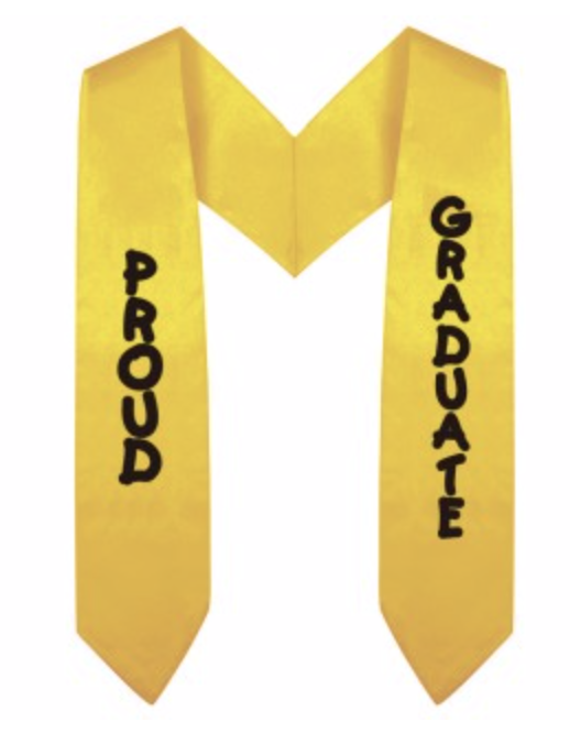 Gold Imprinted Preschool / Kindergarten Graduation Stole - GradCanada