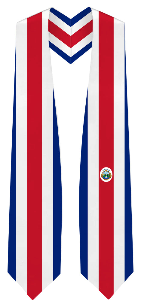 Costa Rica Graduation Stole - Costa Rica Flag Sash