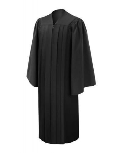 Deluxe Black Bachelors Graduation Gown - Academic Regalia - GradCanada