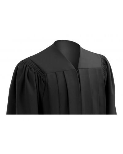 Deluxe Black Bachelors Graduation Gown - Academic Regalia - GradCanada