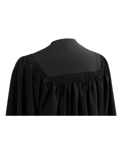 Deluxe Black Bachelors Graduation Gown - Academic Regalia - GradCanada