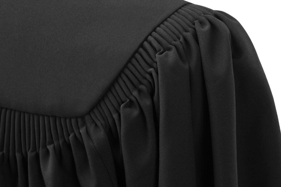 Deluxe Black Bachelors Graduation Gown - Collegiate Regalia - GradCanada