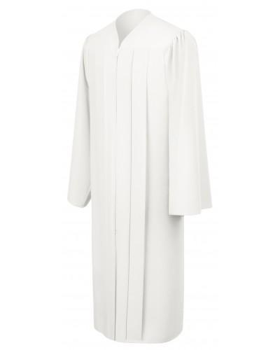 Matte White Bachelors Graduation Gown - College & University - GradCanada