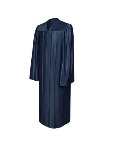 Shiny Navy Blue Bachelors Graduation Gown - College & University - GradCanada