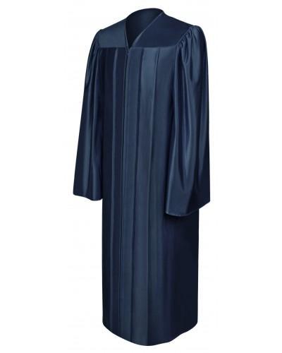 Shiny Navy Blue Bachelors Graduation Gown - College & University - GradCanada