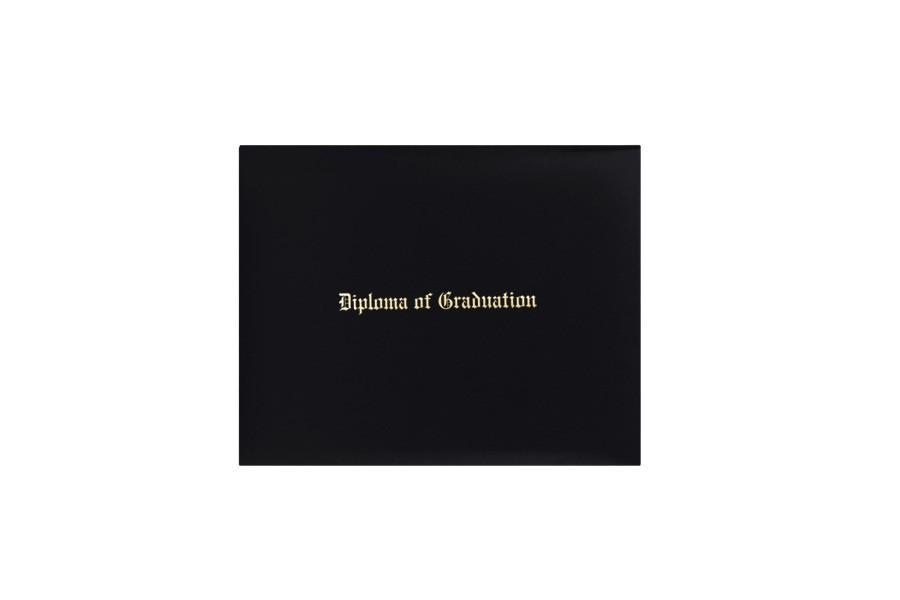 Black Imprinted Diploma Cover - High School Diploma Covers - GradCanada