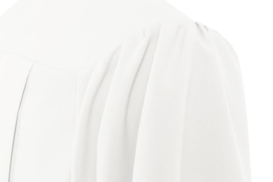 Matte White High School Graduation Gown - GradCanada