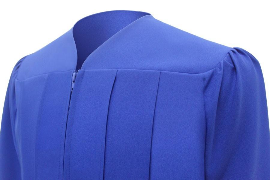 Matte Royal Blue High School Graduation Gown - GradCanada