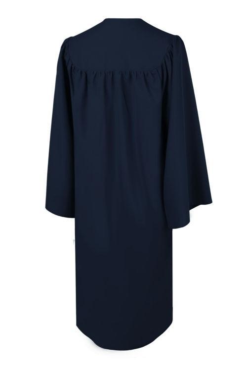 Matte Navy Blue High School Graduation Gown - GradCanada