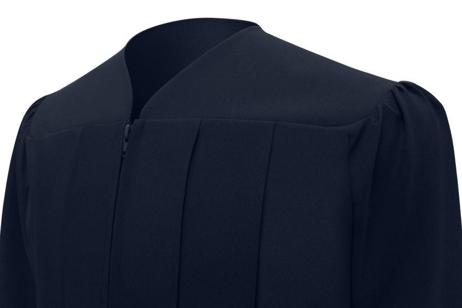 Matte Navy Blue High School Graduation Gown - GradCanada