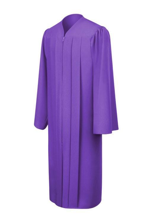 Matte Purple High School Graduation Gown - GradCanada