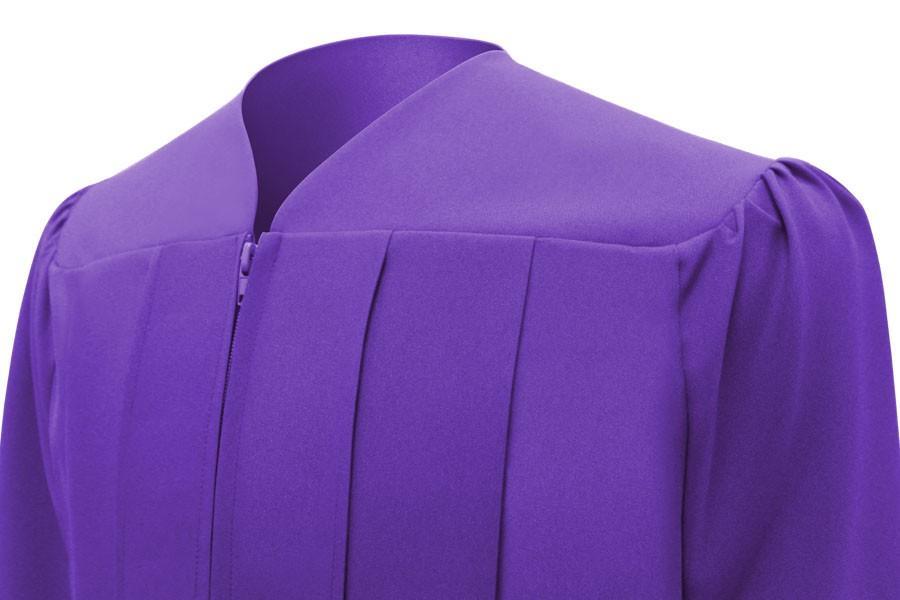 Matte Purple High School Graduation Gown - GradCanada