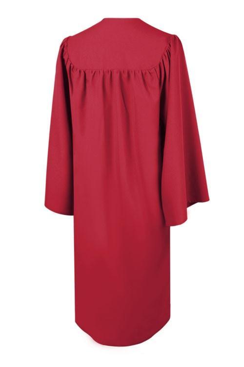 Matte Red High School Graduation Gown - GradCanada