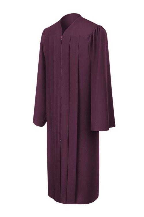 Matte Maroon High School Graduation Gown - GradCanada