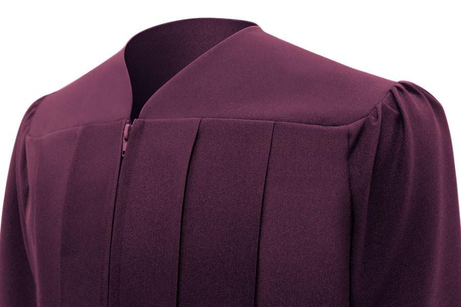 Matte Maroon High School Graduation Gown - GradCanada