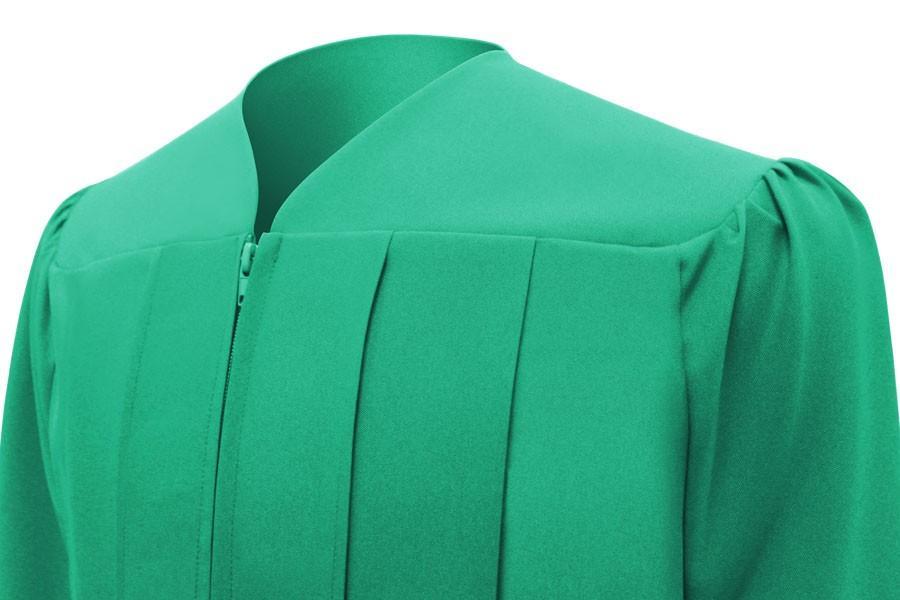 Matte Emerald Green High School Graduation Gown - GradCanada