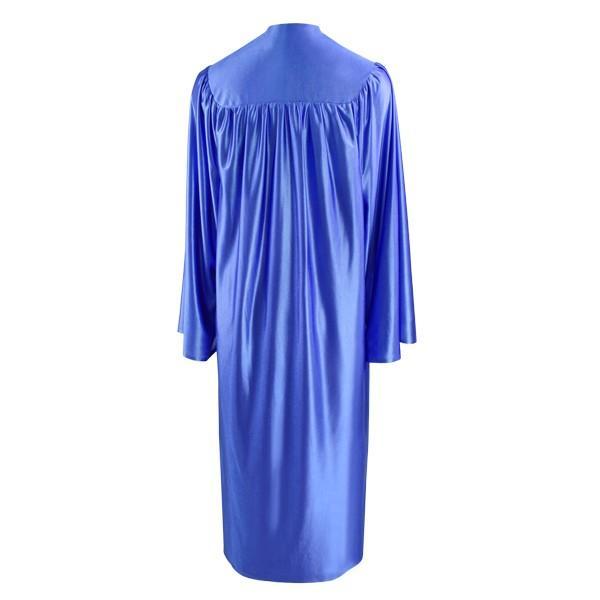 Shiny Royal Blue High School Graduation Gown - GradCanada
