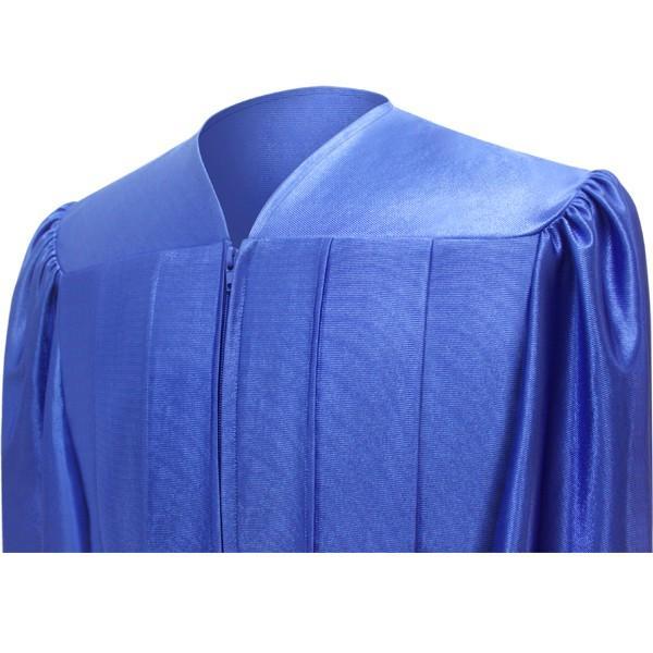 Shiny Royal Blue High School Graduation Gown - GradCanada