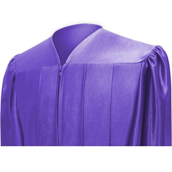 Shiny Purple High School Graduation Gown - GradCanada