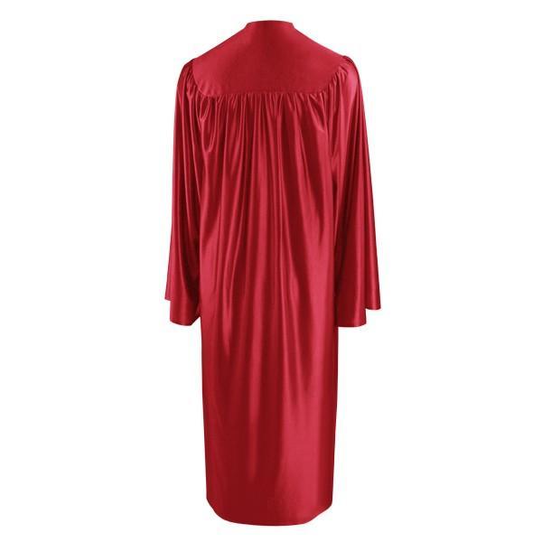 Shiny Red High School Graduation Gown - GradCanada