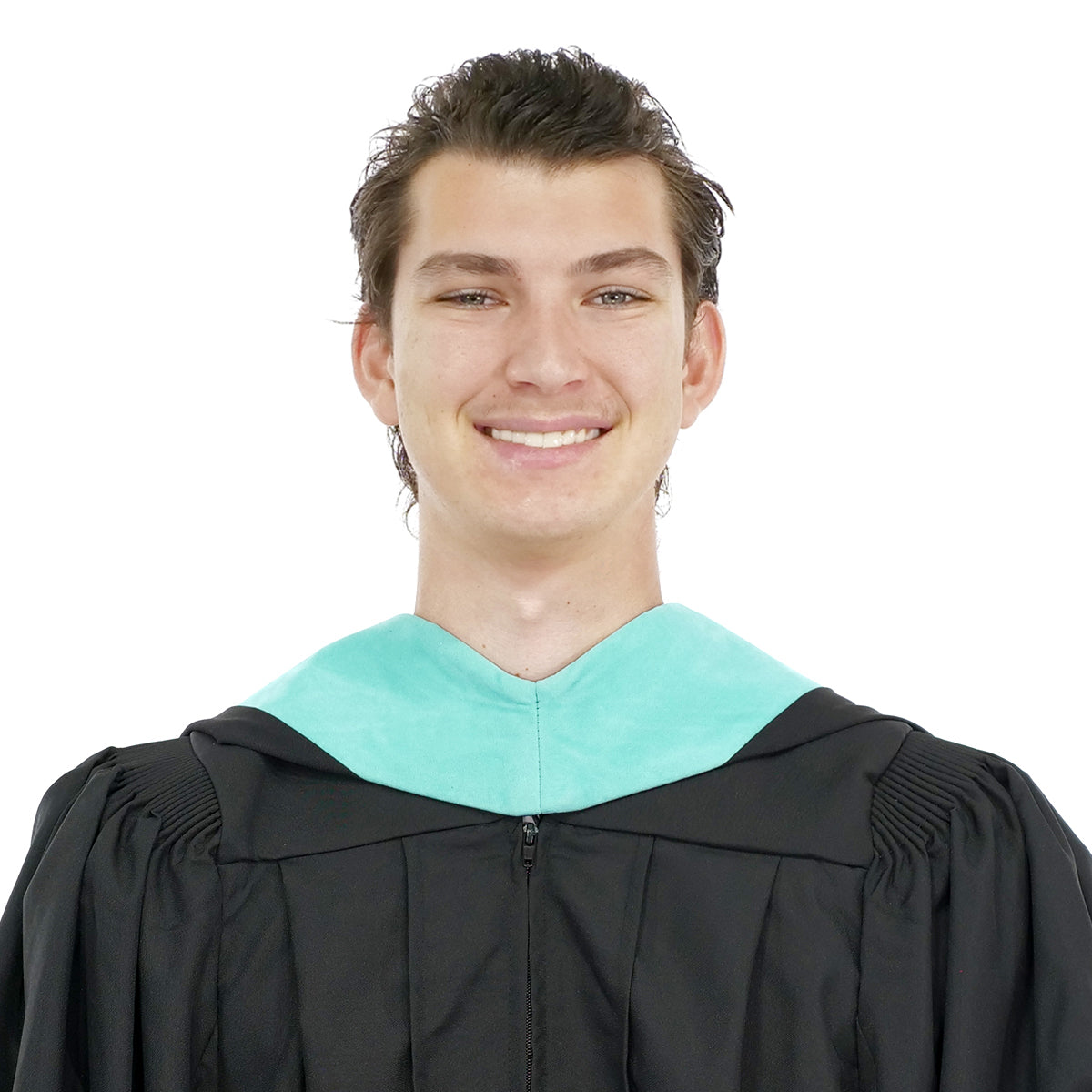 Deluxe Bachelors/Master Hood -Light Blue Velvet, Purple & White