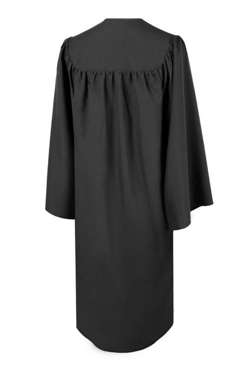 Matte Black Bachelors Cap, Gown, Tassel & Hood Package