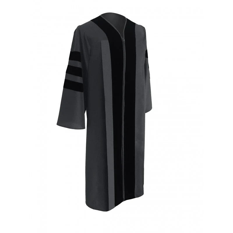 Classic Doctoral Graduation Cap & Gown - Academic Regalia