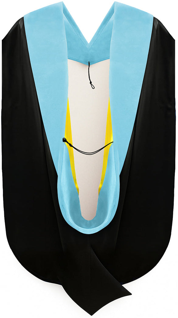 Doctor of Education Hood - Light Blue & Gold