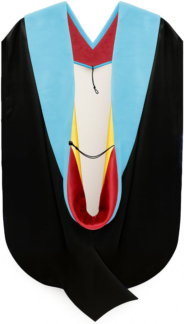 Doctor of Education Hood - Red & Golden Yellow