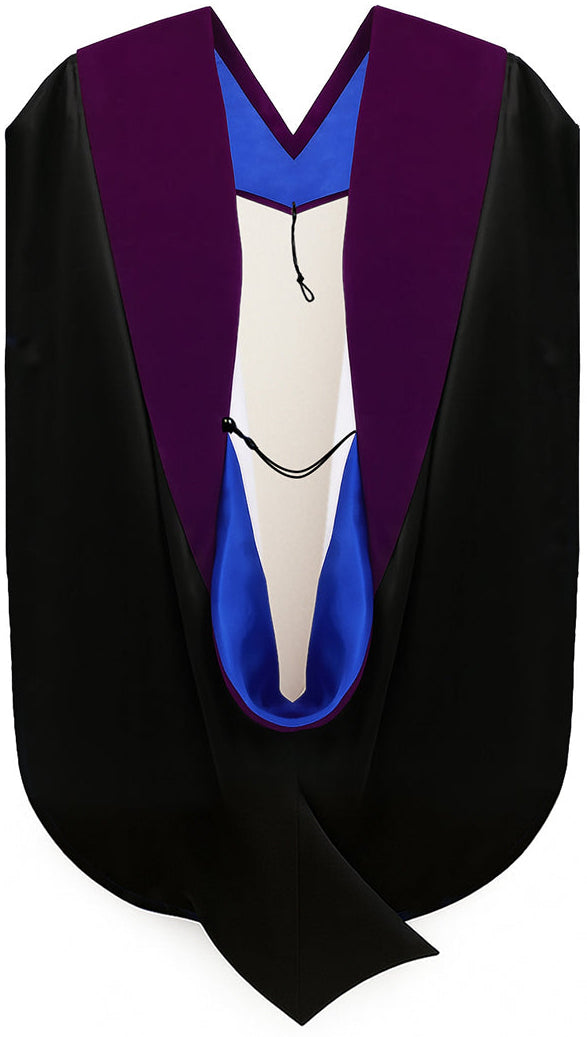 Doctor of Law Hood - Royal Blue & White
