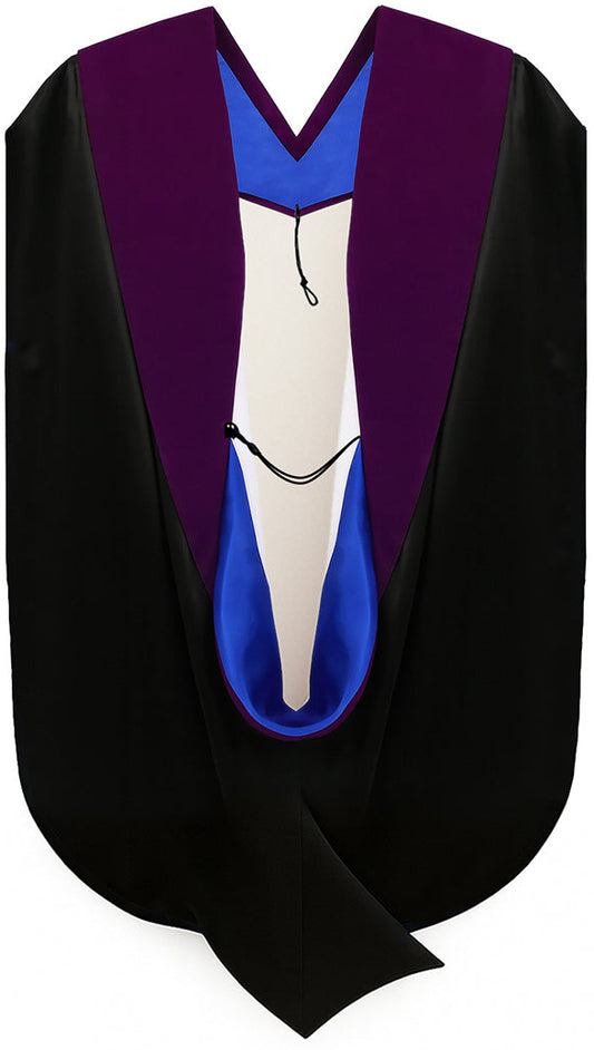 Doctor of Law Hood - Royal Blue & White