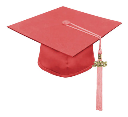 Child Matte Pink Cap & Tassel - Preschool Graduation