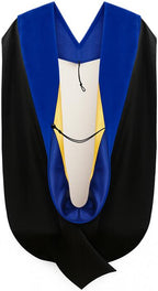 Phd Hood Dark Blue Velvet - Royal Blue & Gold