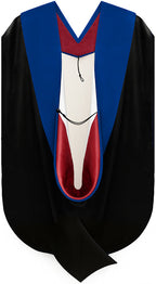Phd Hood Royal Blue Velvet - Red & White