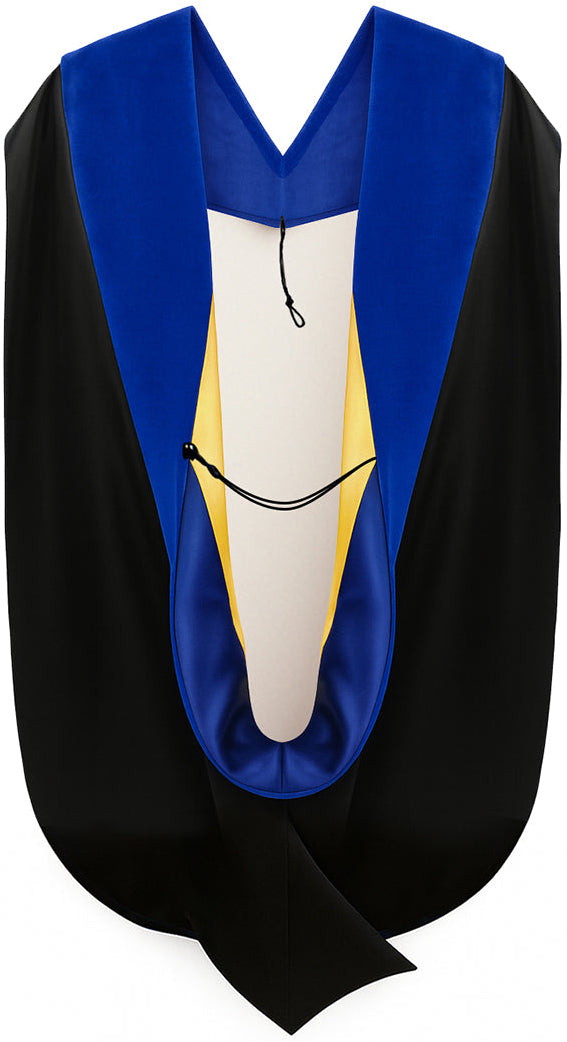 Phd Hood Royal Blue Velvet - Royal Blue & Gold