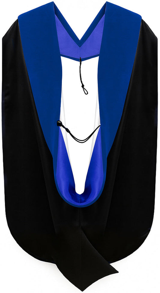 Phd Hood Royal Blue Velvet - Royal Blue & White
