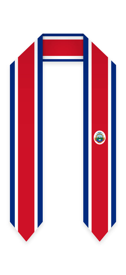 Costa Rica Graduation Stole - Costa Rica Flag Sash