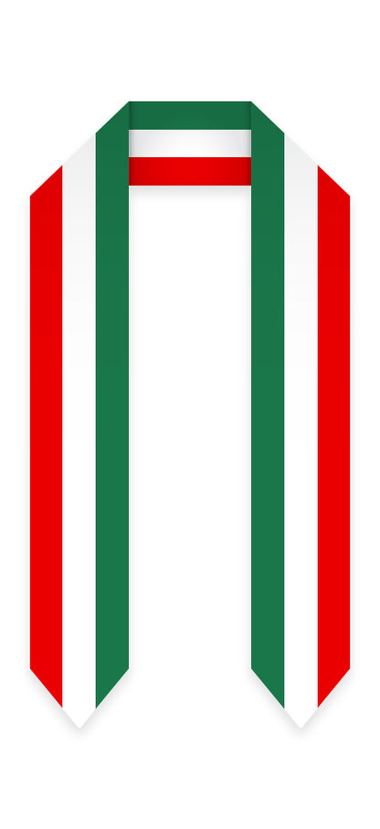 Italy Graduation Stole -  Italy Flag Sash