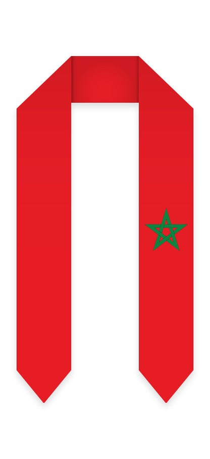 Morocco Graduation Stole - Morocco Flag Sash