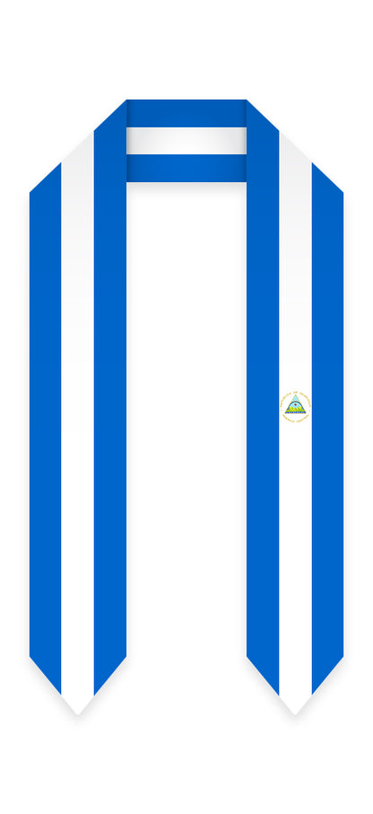 Nicaragua Graduation Stole - Nicaragua Flag Sash