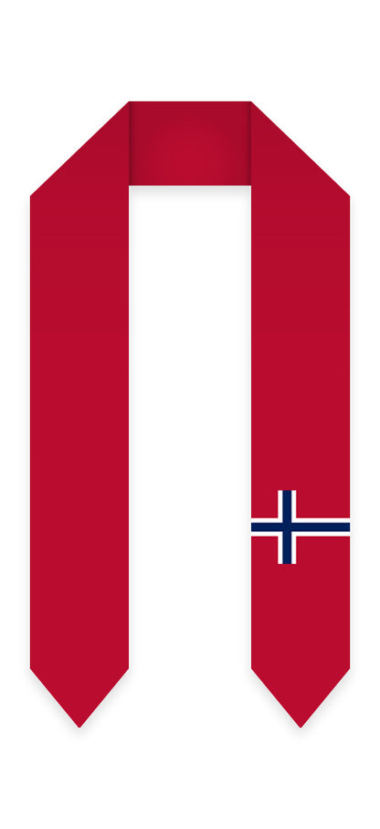 Norway Graduation Stole - Norway Flag Sash