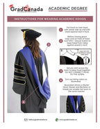 Deluxe Bachelors/Master Hood - Scarlet Velvet, Dark Blue & Golden Yellow