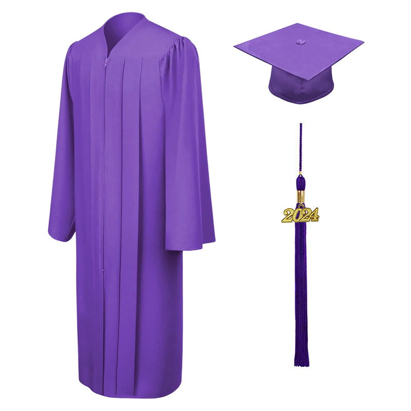 Matte Purple Bachelors Cap & Gown - College & University